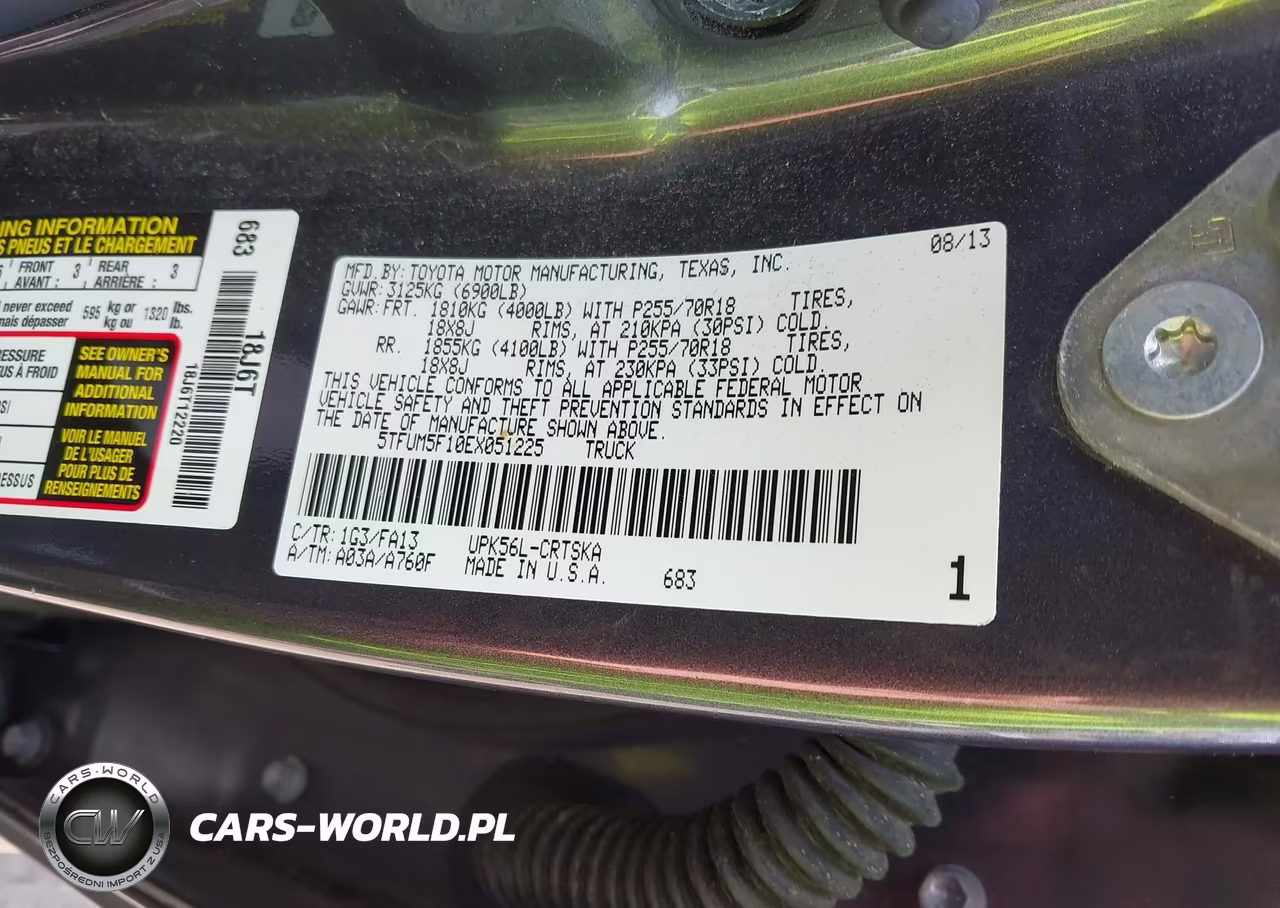 2014 Toyota Tundra Sr 4.6L V8 VIN:5TFUM5F10EX051225 - 9