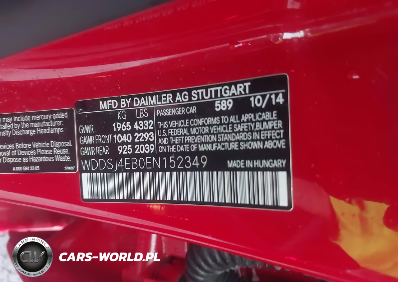 2014 Mercedes-Benz Cla 250 VIN:WDDSJ4EB0EN152349 - 9