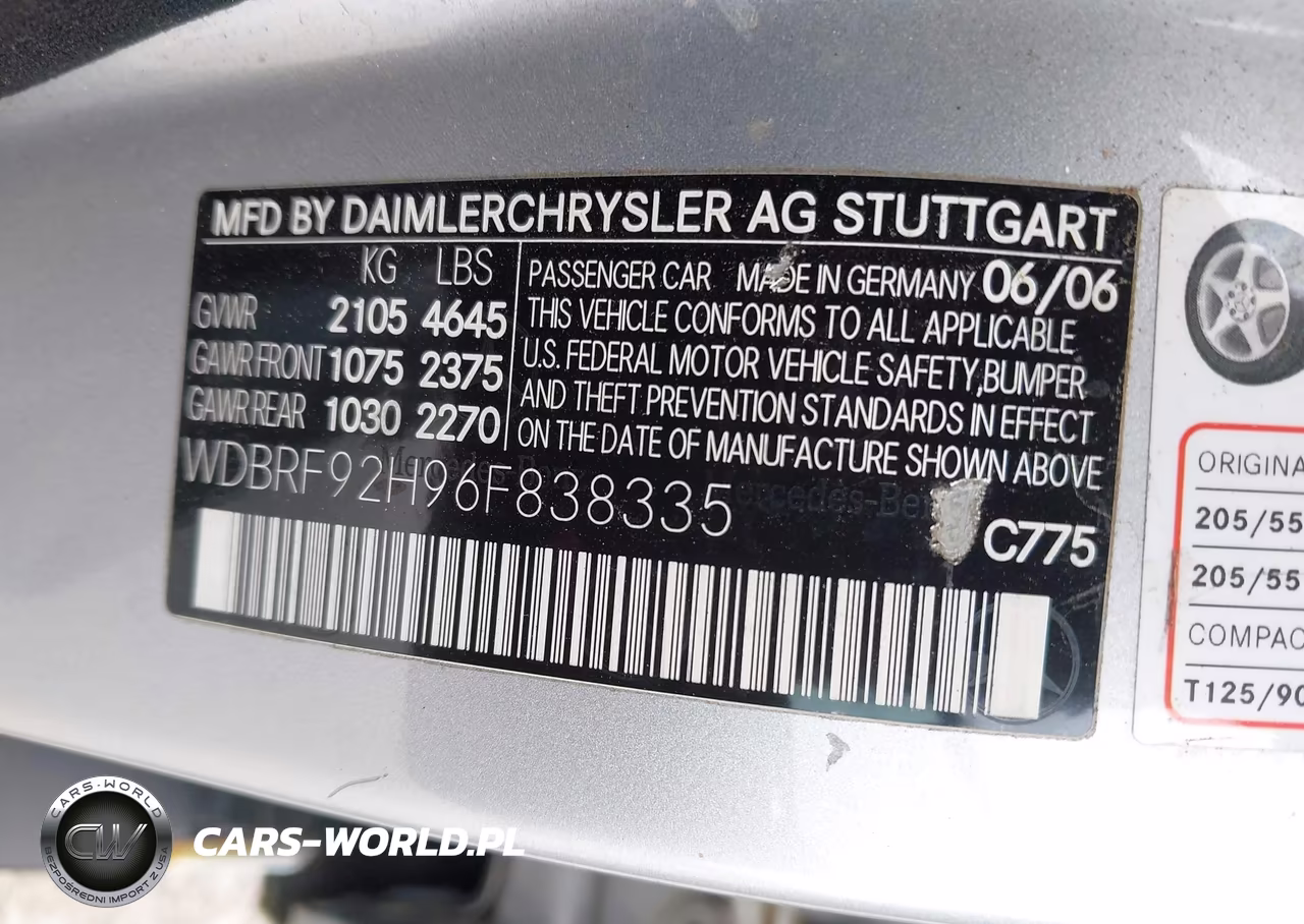 2006 Mercedes-Benz C 280 Luxury 4Matic VIN:WDBRF92H96F838335 - 9