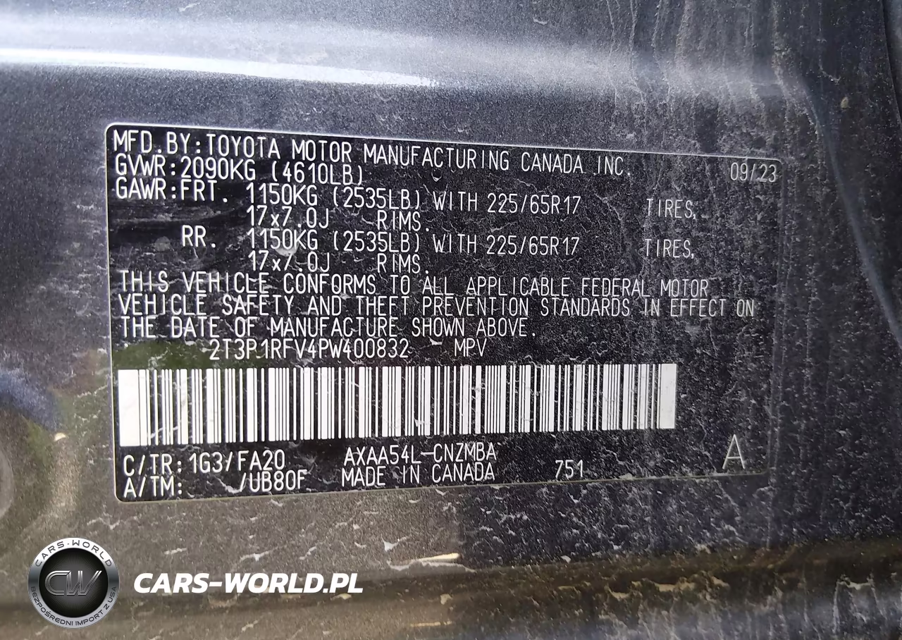 2023 Toyota Rav4 Xle VIN:2T3P1RFV4PW400832 - 9