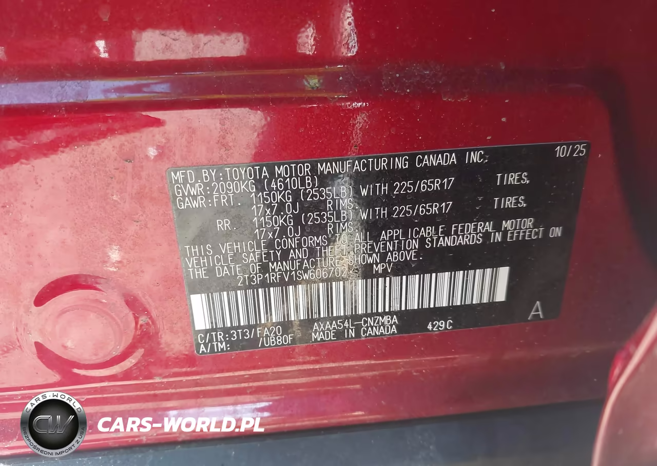 2025 Toyota Rav4 Xle VIN:2T3P1RFV1SW606702 - 9