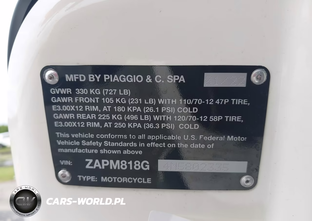 2022 Vespa Primavera-Sprint 150 VIN:ZAPM818G4N5802335 - 10