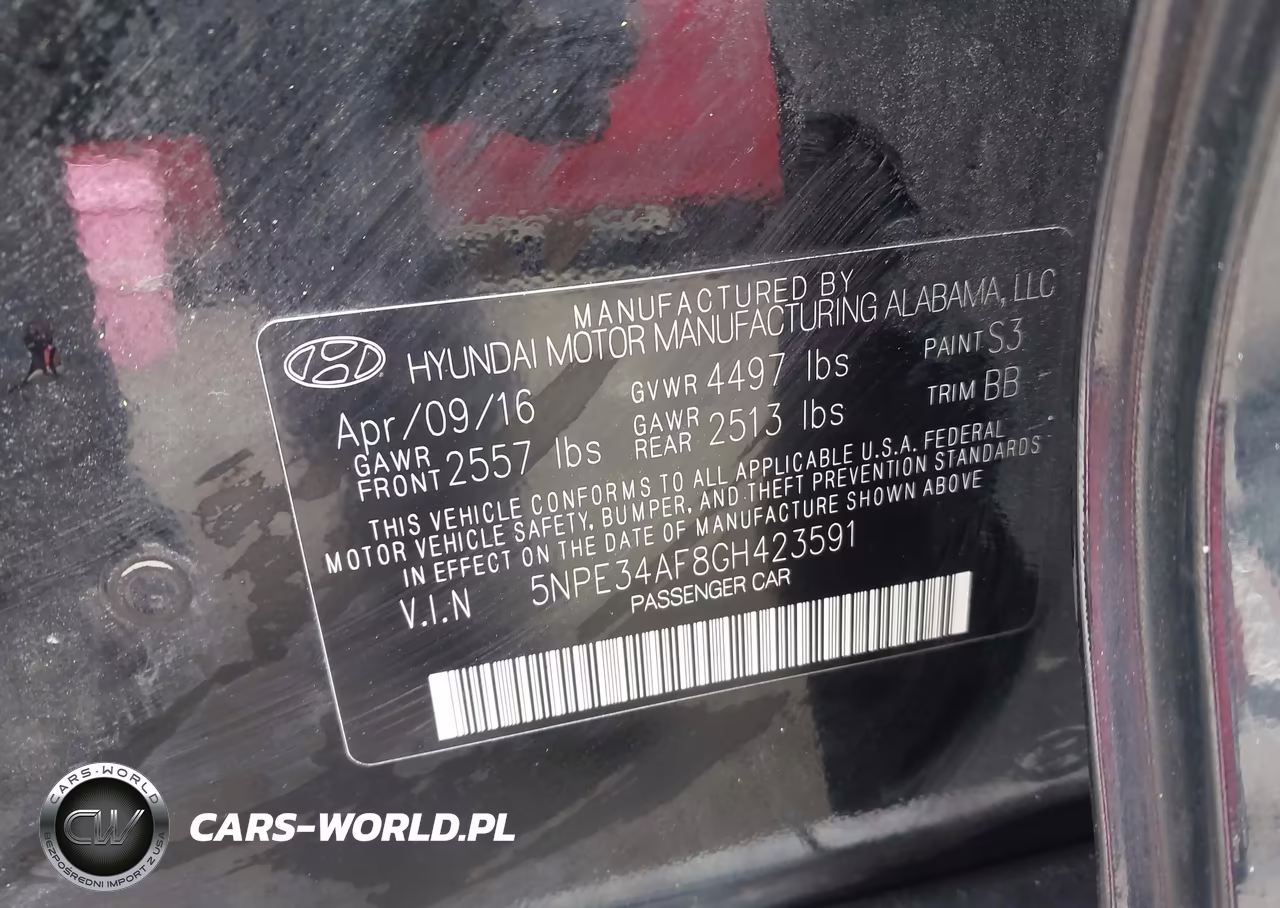 2016 Hyundai Sonata Sport VIN:5NPE34AF8GH423591 - 9