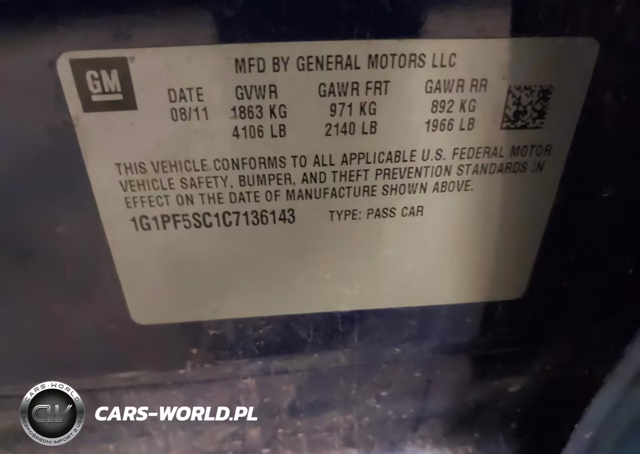 2012 Chevrolet Cruze 1Lt VIN:1G1PF5SC1C7136143 - 9