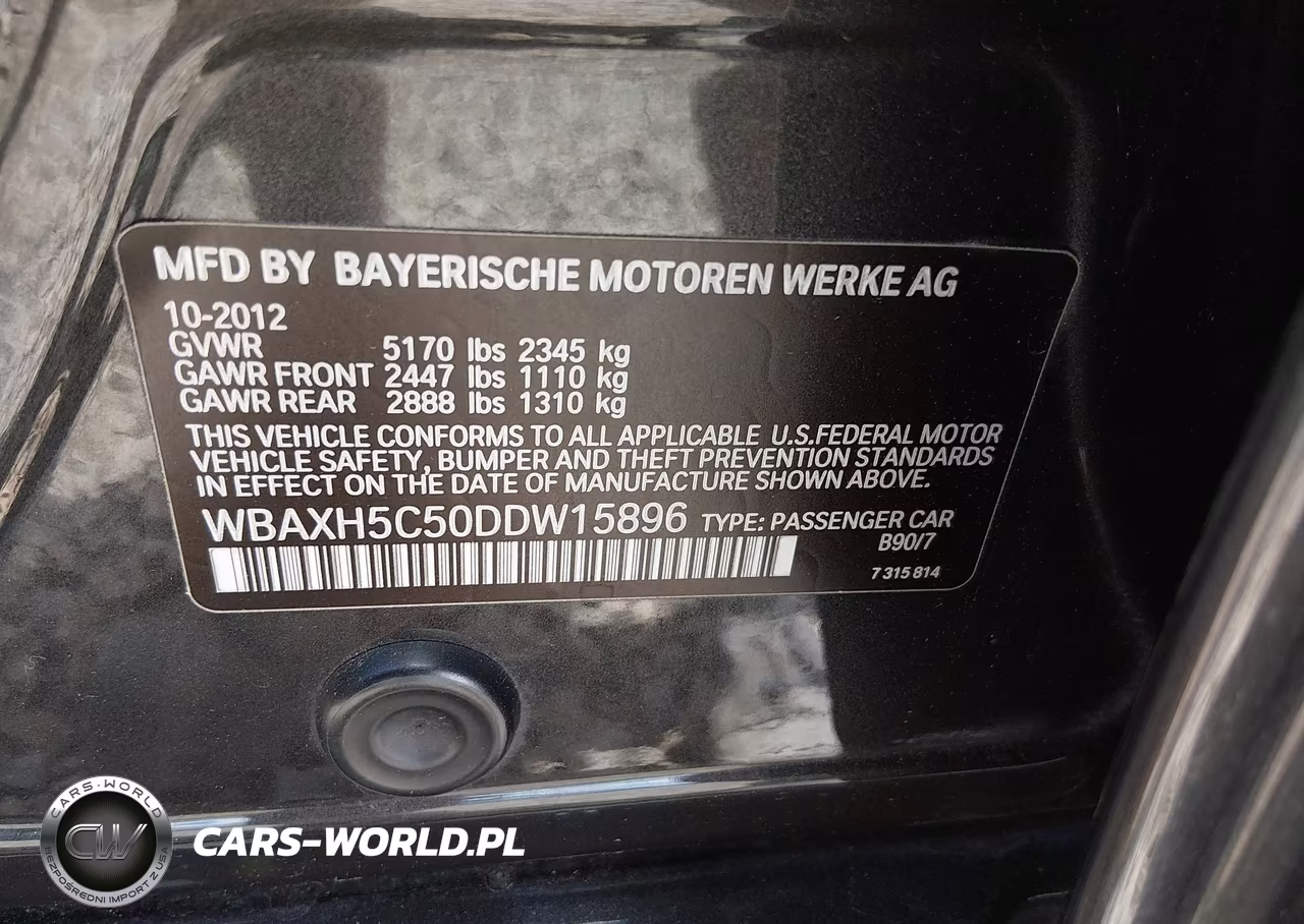 2013 BMW 528I xDrive VIN:WBAXH5C50DDW15896 - 9