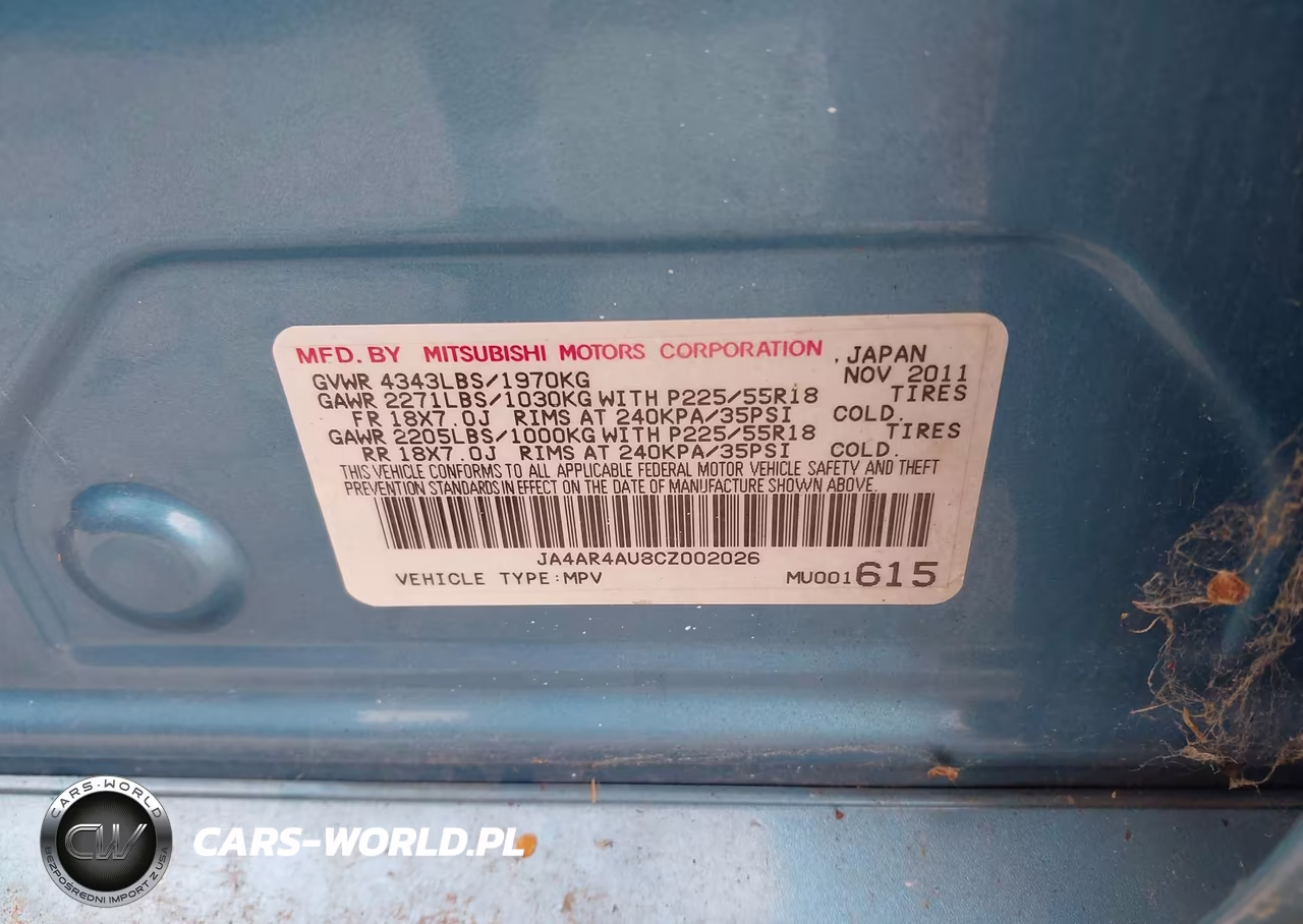2012 Mitsubishi Outlander Sport Se VIN:JA4AR4AU8CZ002026 - 9