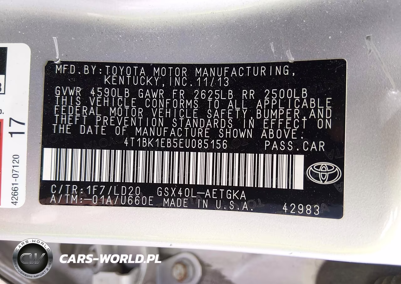 2014 Toyota Avalon Xle VIN:4T1BK1EB5EU085156 - 9