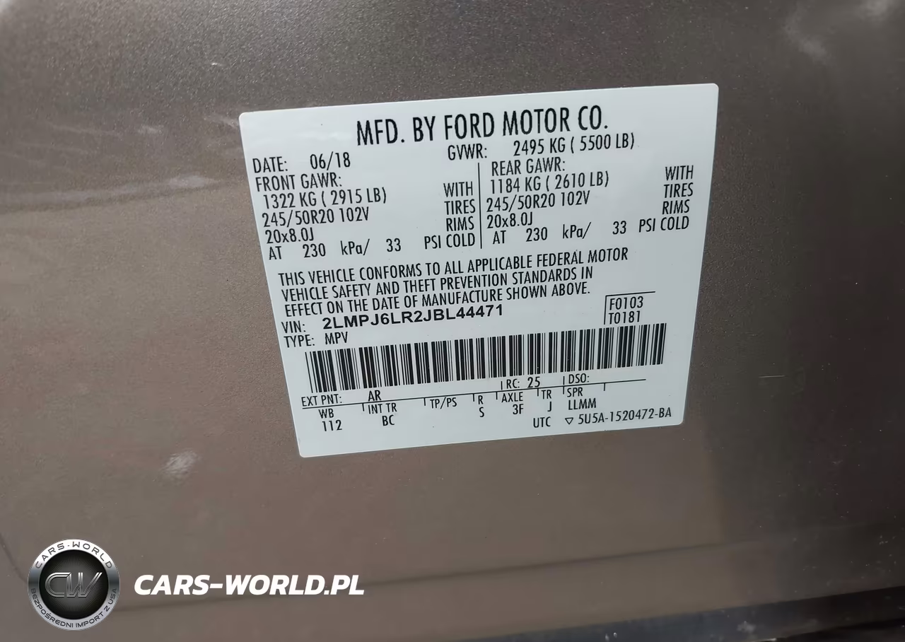 2018 Lincoln Mkx Reserve VIN:2LMPJ6LR2JBL44471 - 9