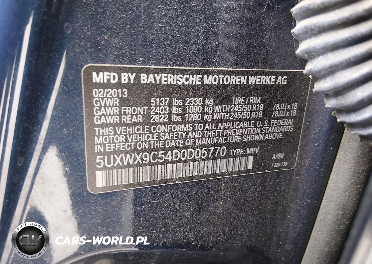 2013 BMW X3 xDrive28I VIN:5UXWX9C54D0D05770 - 9