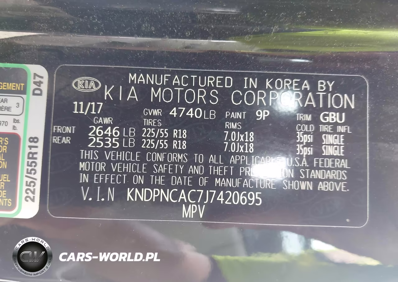 2018 Kia Sportage Ex VIN:KNDPNCAC7J7420695 - 9