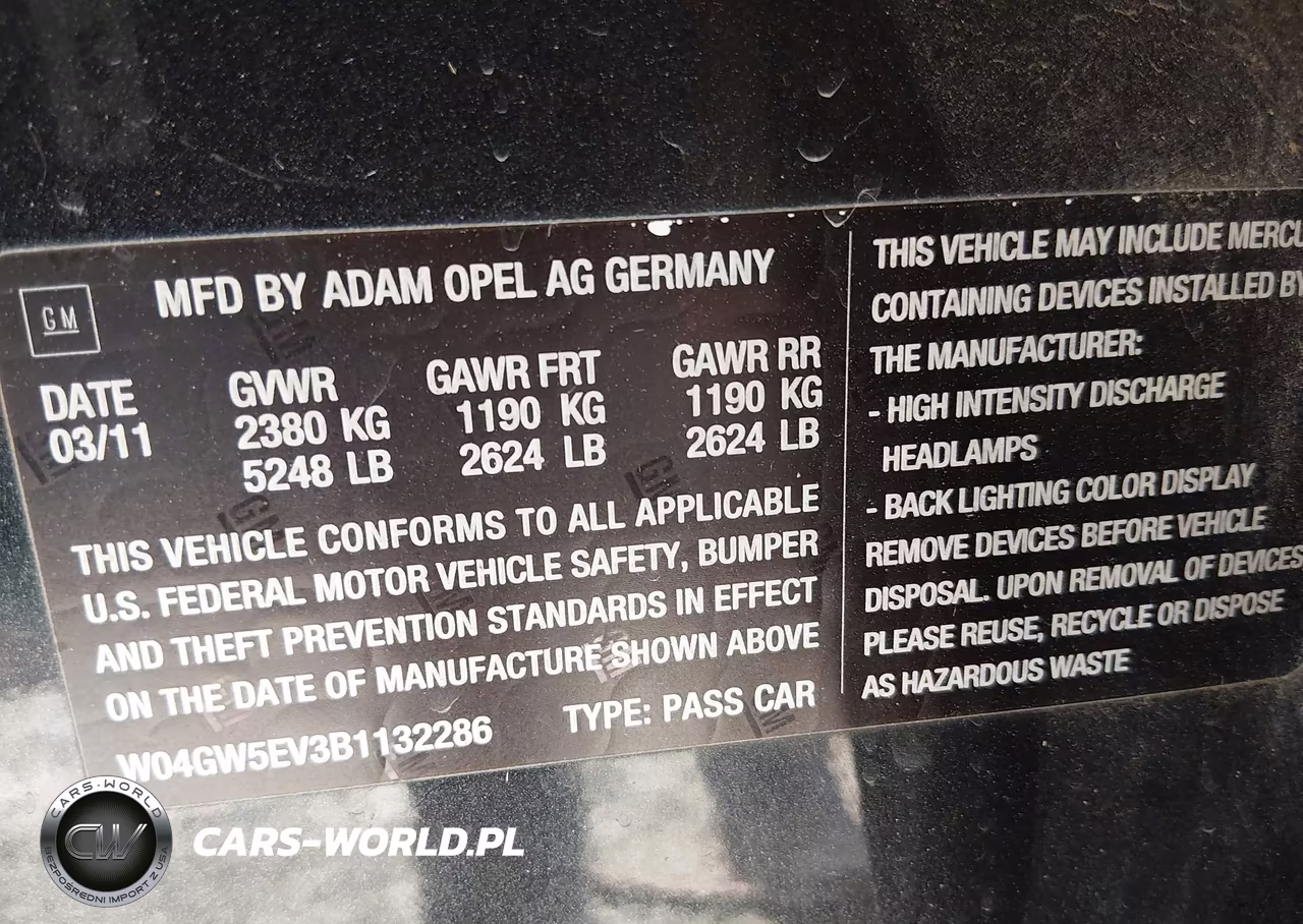 2011 Buick Regal Cxl Turbo Russelsheim VIN:W04GW5EV3B1132286 - 9