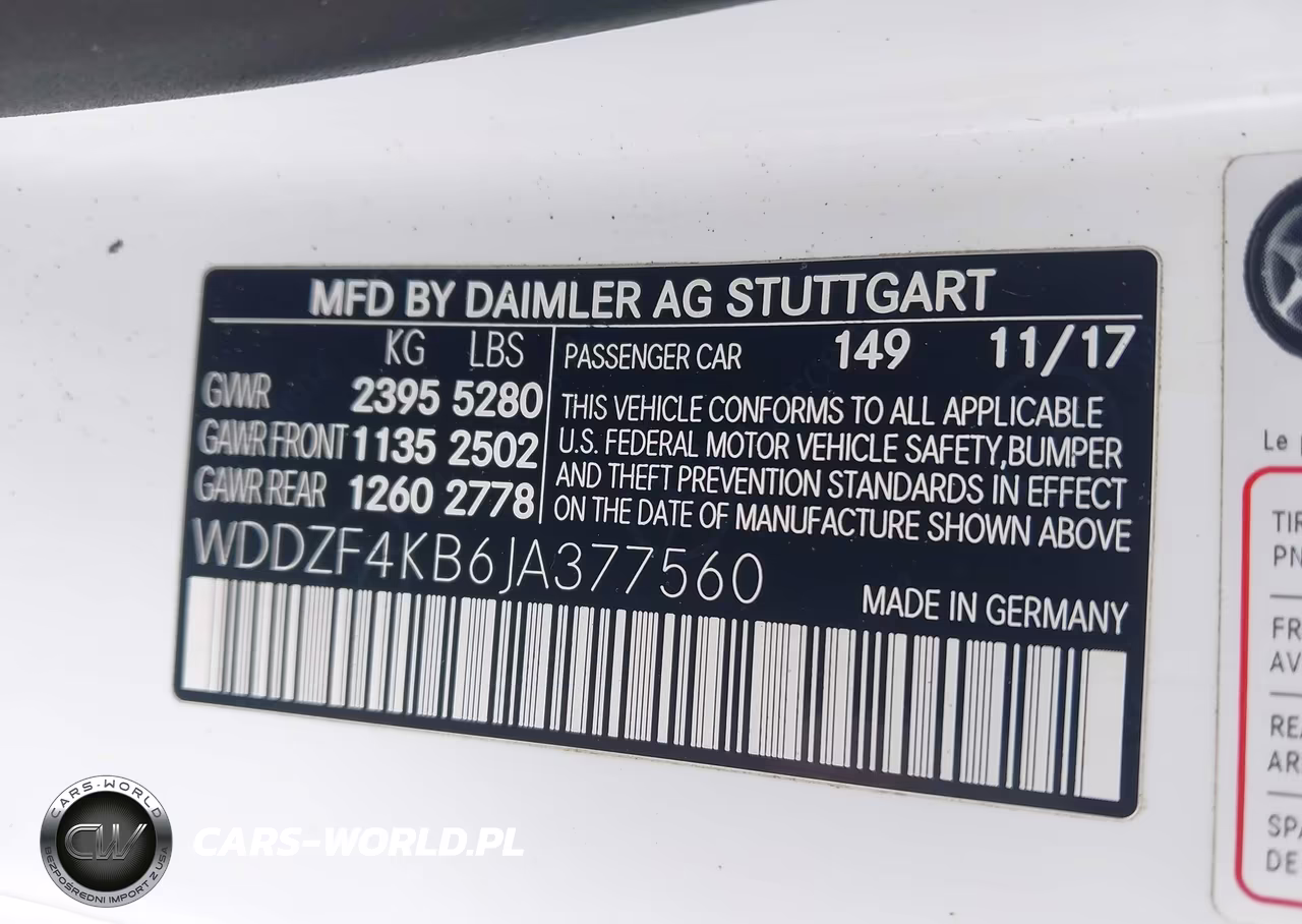MERCEDES-BENZ E 300 VIN:WDDZF4KB6JA377560 - 9