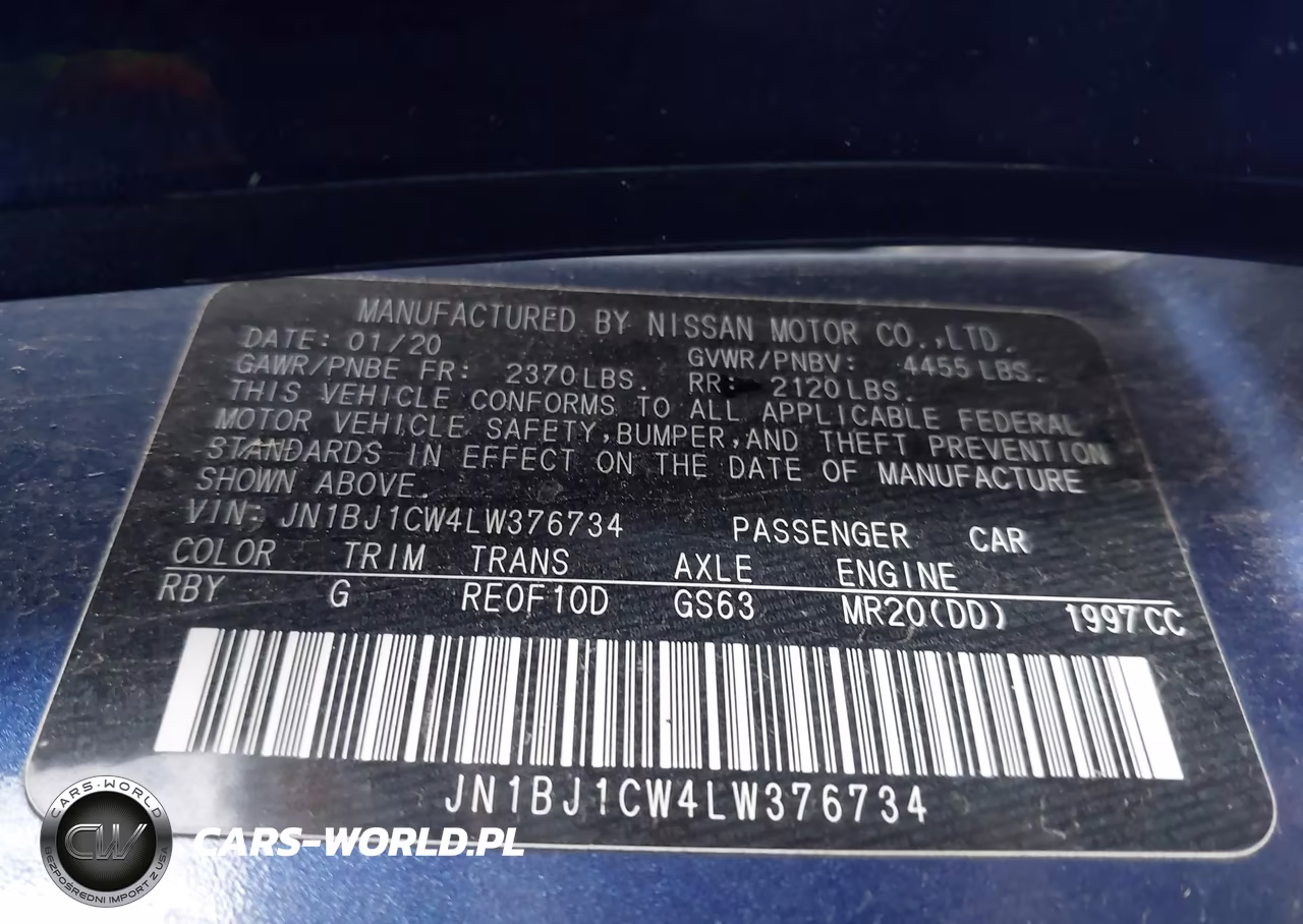 2020 Nissan Rogue Sport S Awd Xtronic Cvt VIN:JN1BJ1CW4LW376734 - 9