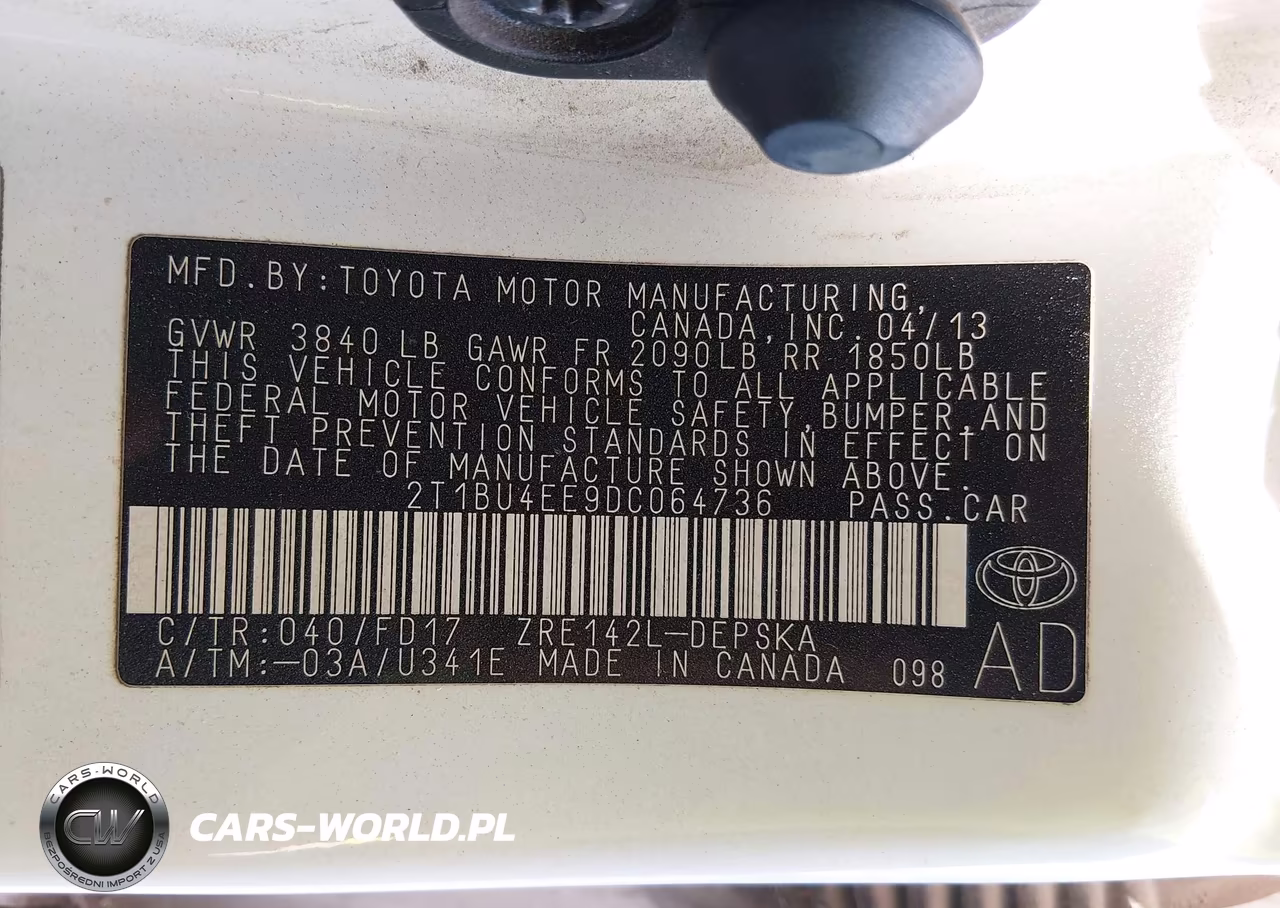2013 Toyota Corolla S VIN:2T1BU4EE9DC064736 - 9