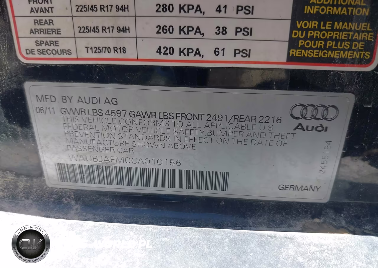 2012 Audi A3 2.0 Tdi Premium VIN:WAUBJAFM0CA010156 - 9
