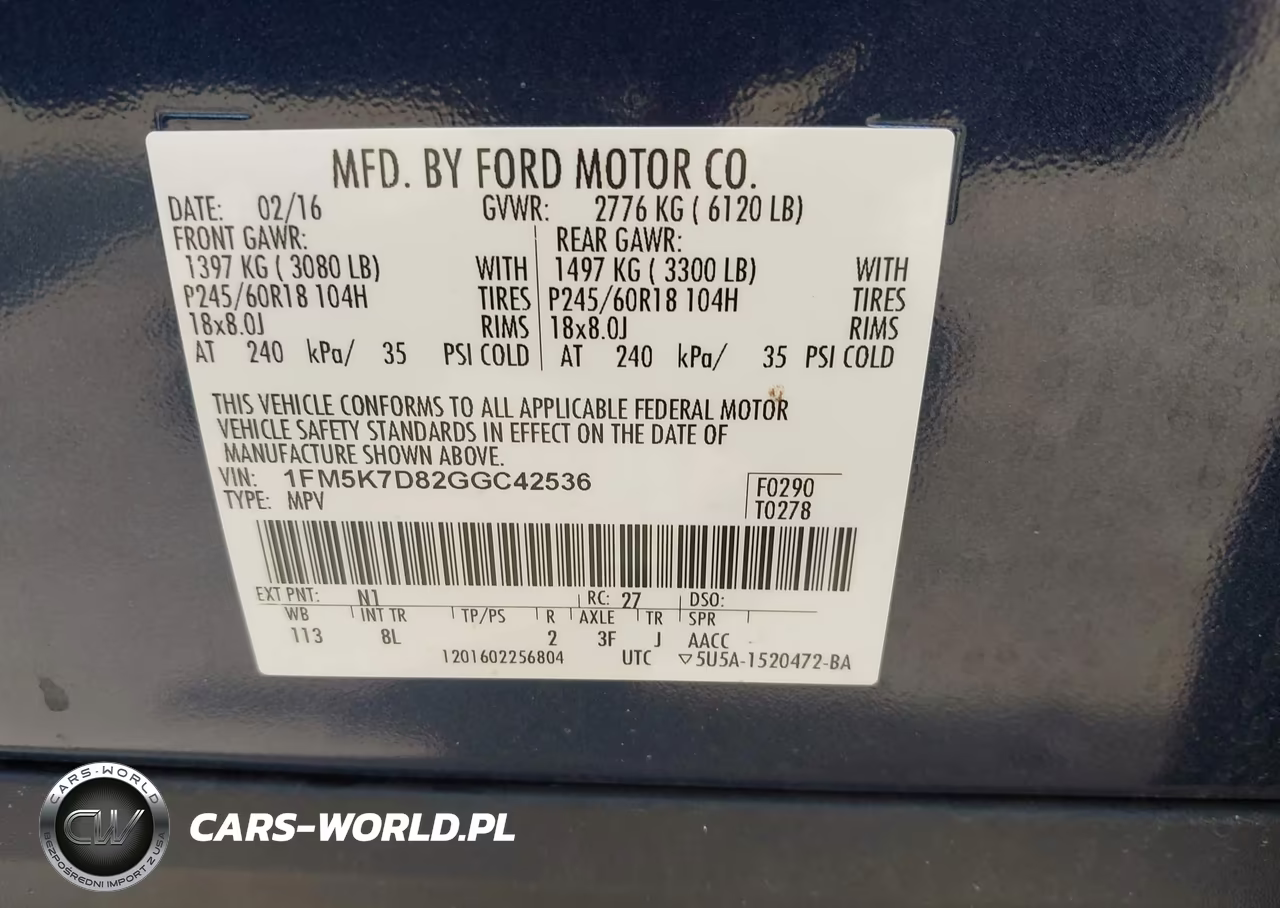 2016 Ford Explorer Xlt VIN:1FM5K7D82GGC42536 - 9