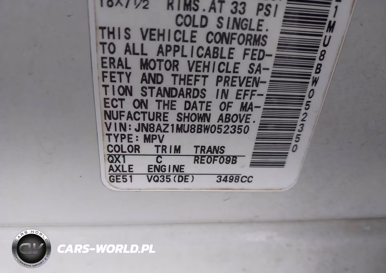 2011 Nissan Murano Sl VIN:JN8AZ1MU8BW052350 - 9