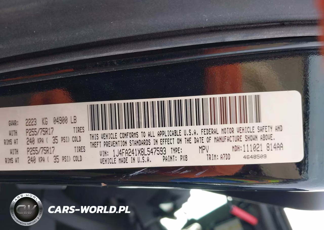 2008 Jeep Wrangler X VIN:1J4FA241X8L547593 - 9