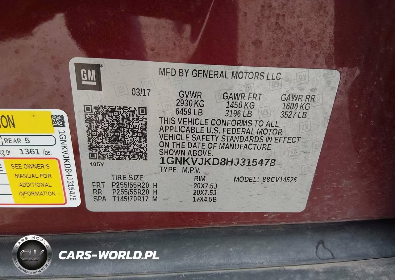 2017 Chevrolet Traverse Premier VIN:1GNKVJKD8HJ315478 - 9