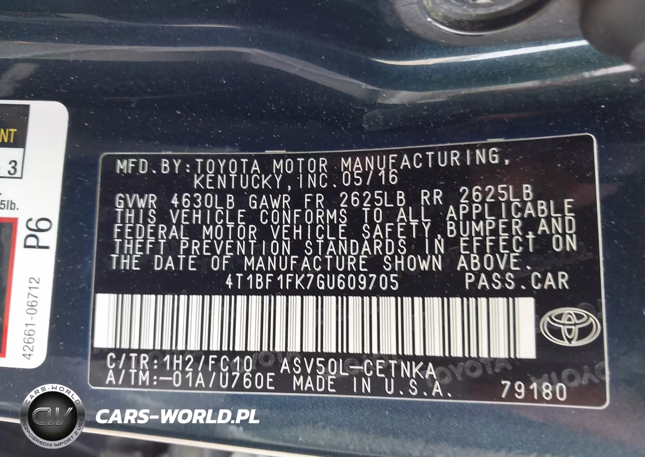 2016 Toyota Camry Le VIN:4T1BF1FK7GU609705 - 9