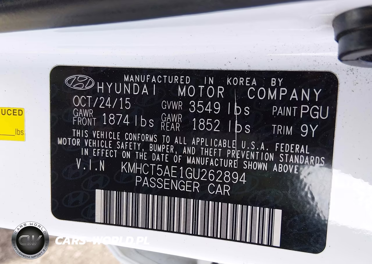 2016 Hyundai Accent Se VIN:KMHCT5AE1GU262894 - 9