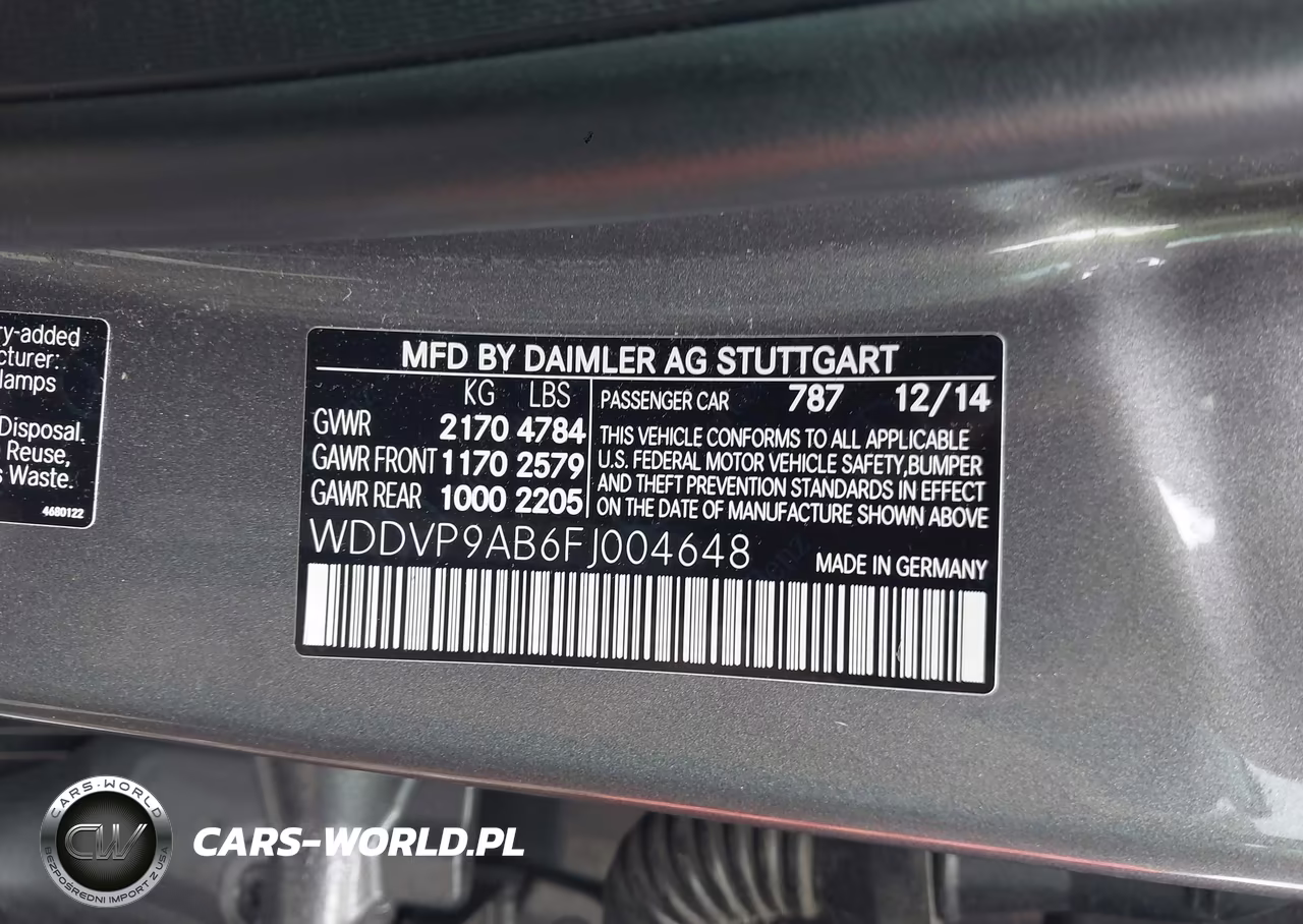2015 Mercedes-Benz B-Class Electric Drive VIN:WDDVP9AB6FJ004648 - 9