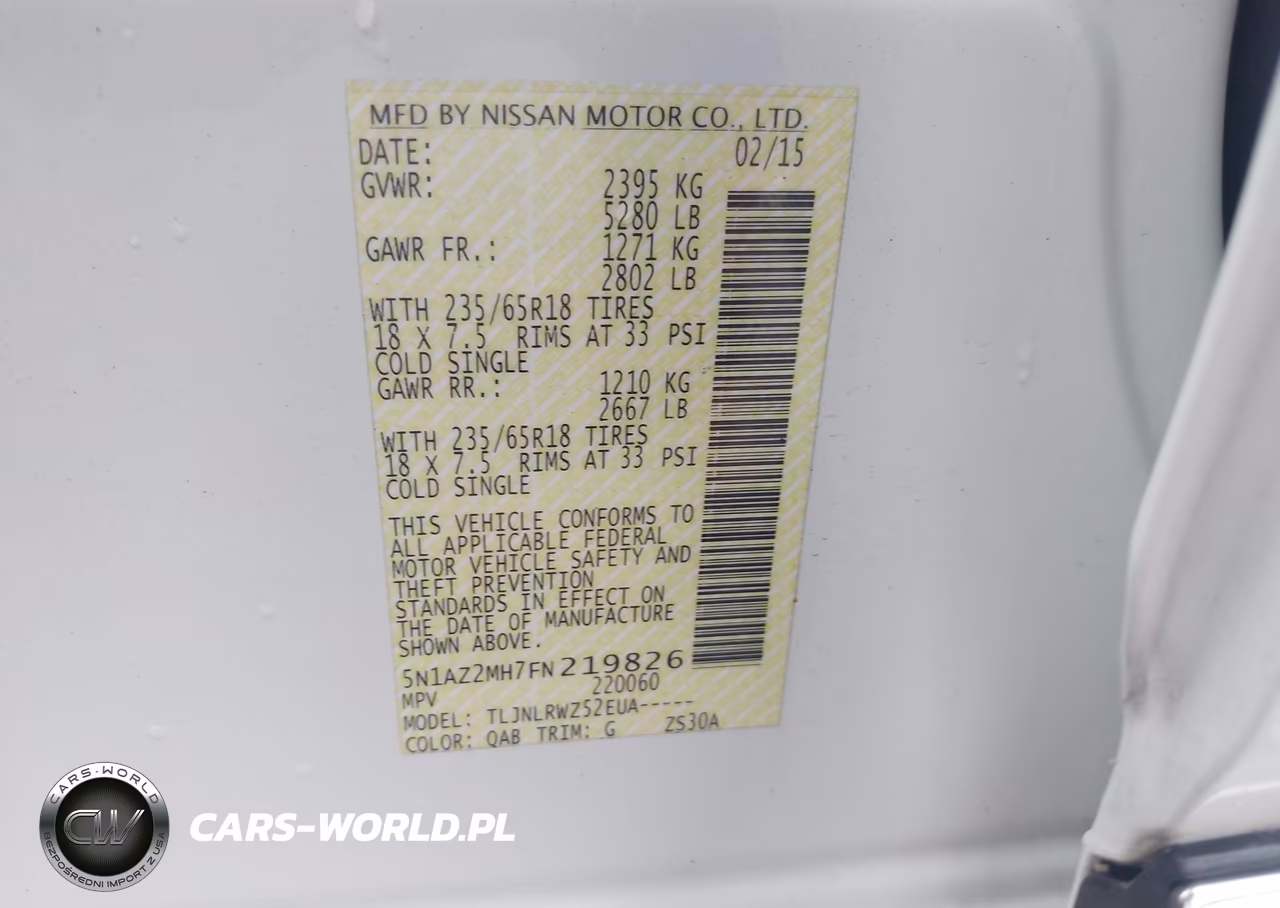 2015 Nissan Murano Sl VIN:5N1AZ2MH7FN219826 - 9