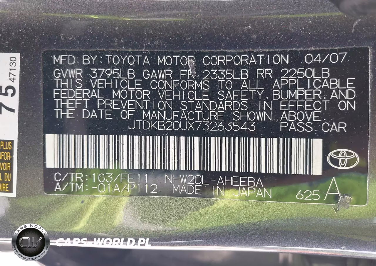2007 Toyota Prius VIN:JTDKB20UX73263543 - 9