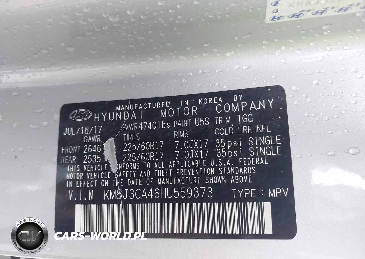 2017 Hyundai Tucson Se VIN:KM8J3CA46HU559373 - 9