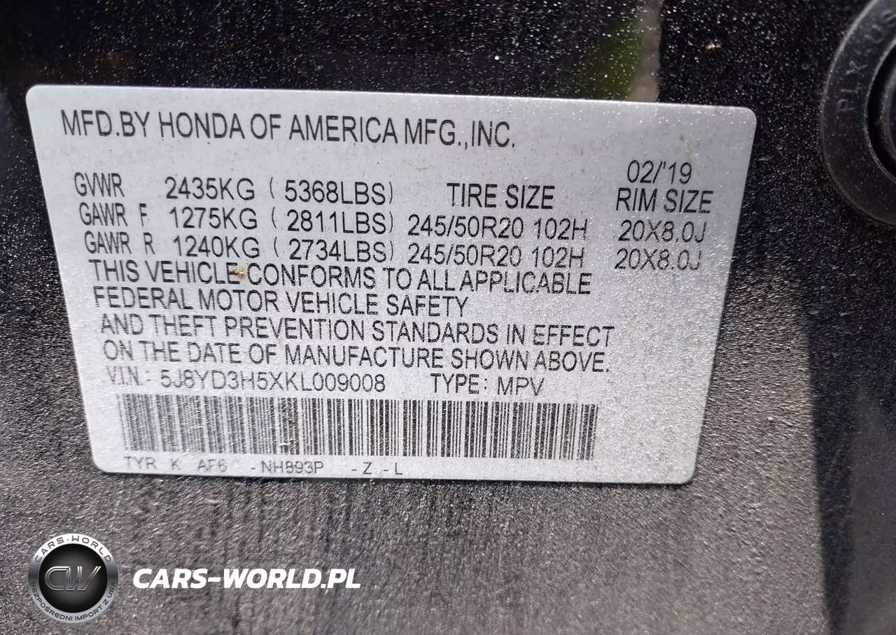 2019 Acura Mdx Tech Pkg VIN:5J8YD3H5XKL009008 - 9