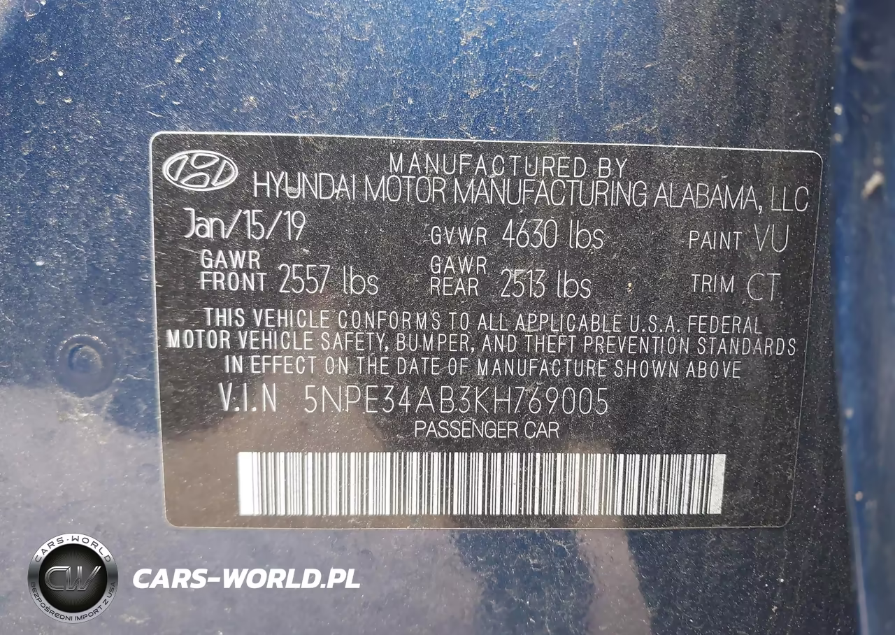 2019 Hyundai Sonata Limited 2.0T VIN:5NPE34AB3KH769005 - 9