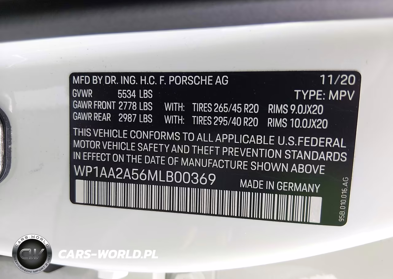 2021 Porsche Macan VIN:WP1AA2A56MLB00369 - 9