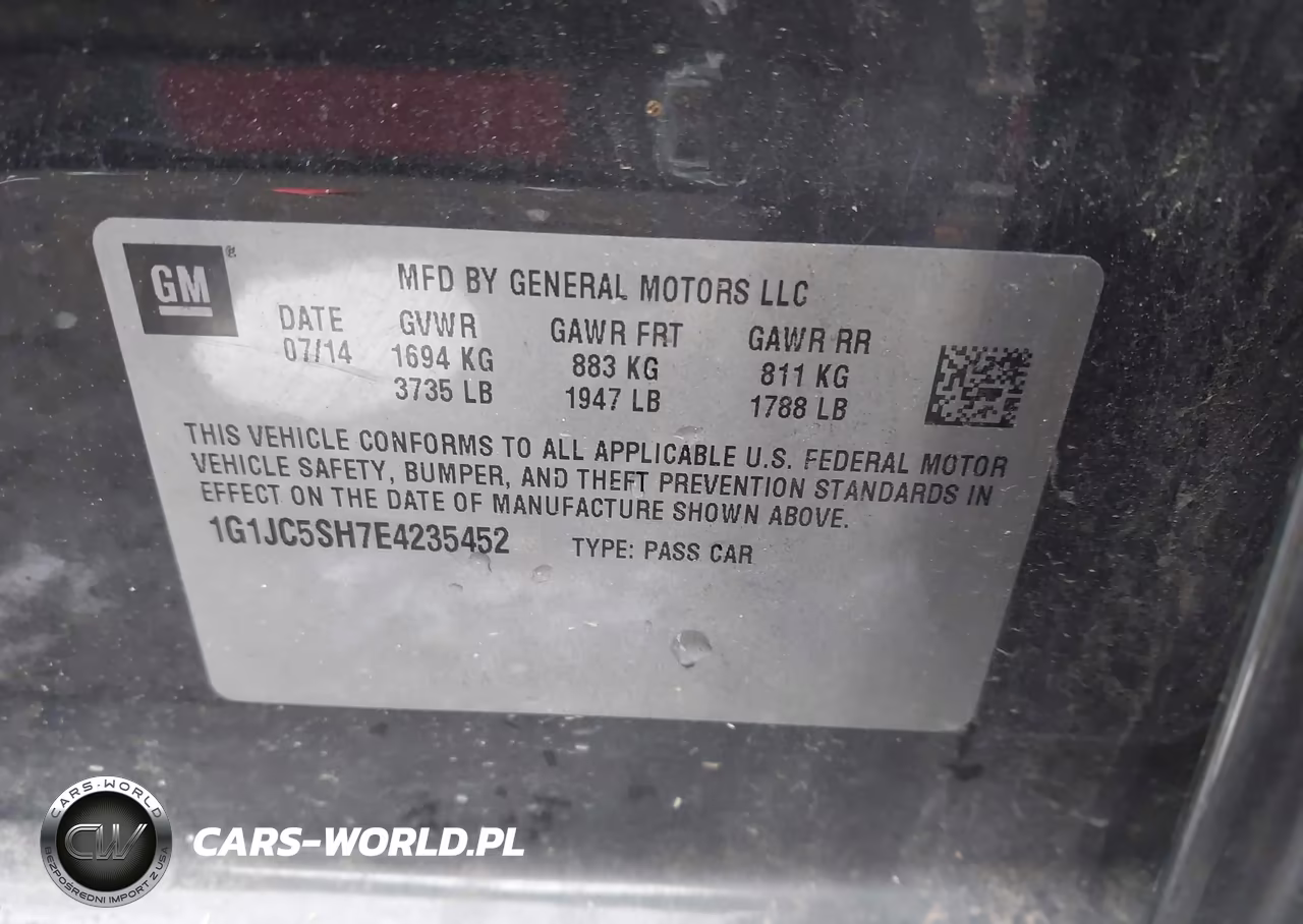 2014 Chevrolet Sonic Lt Auto VIN:1G1JC5SH7E4235452 - 9