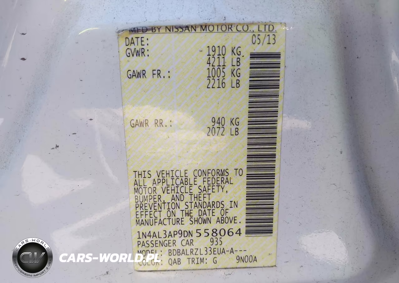 2013 Nissan Altima 2.5 S VIN:1N4AL3AP9DN558064 - 9