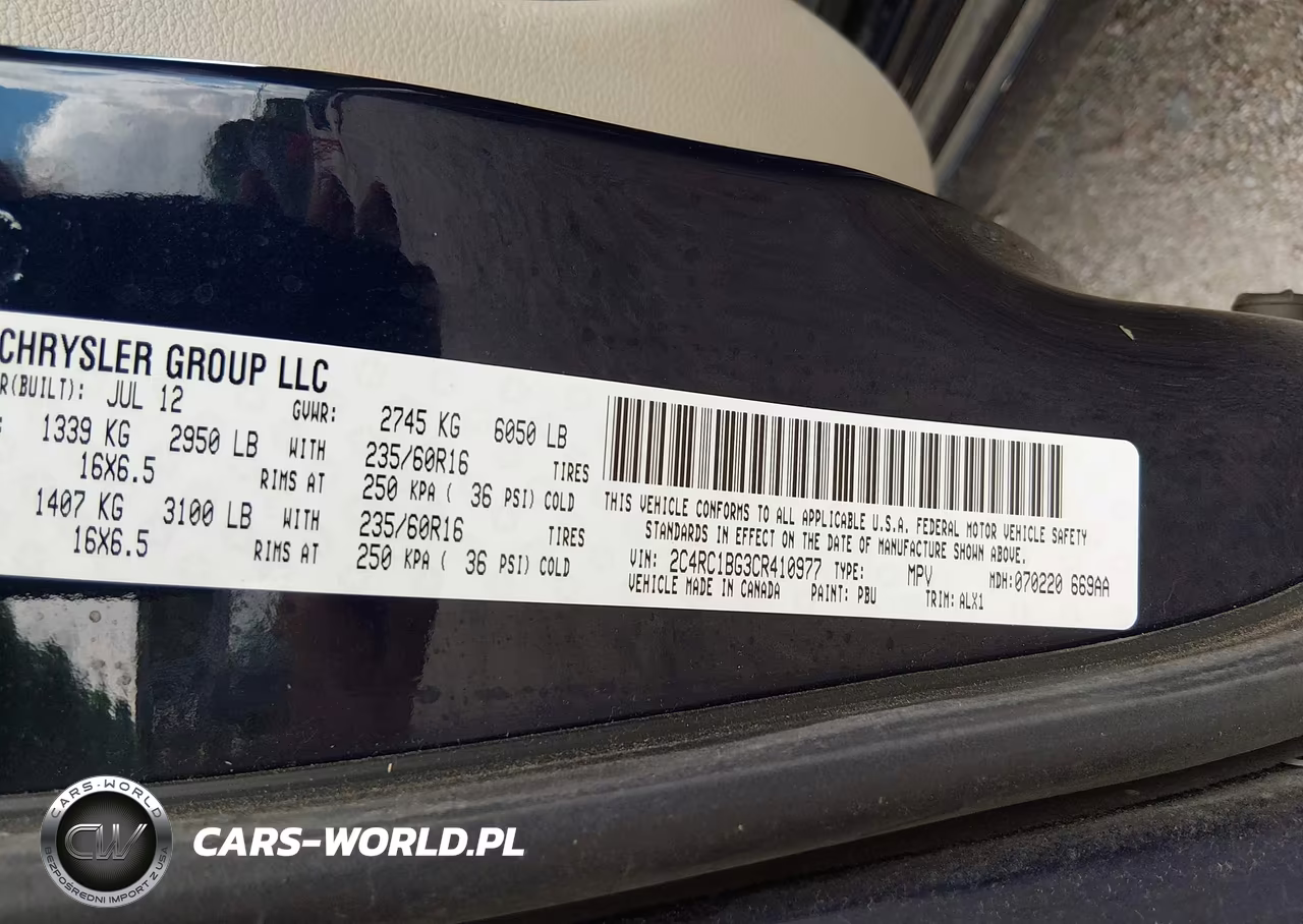 2012 Chrysler Town & Country Touring VIN:2C4RC1BG3CR410977 - 9