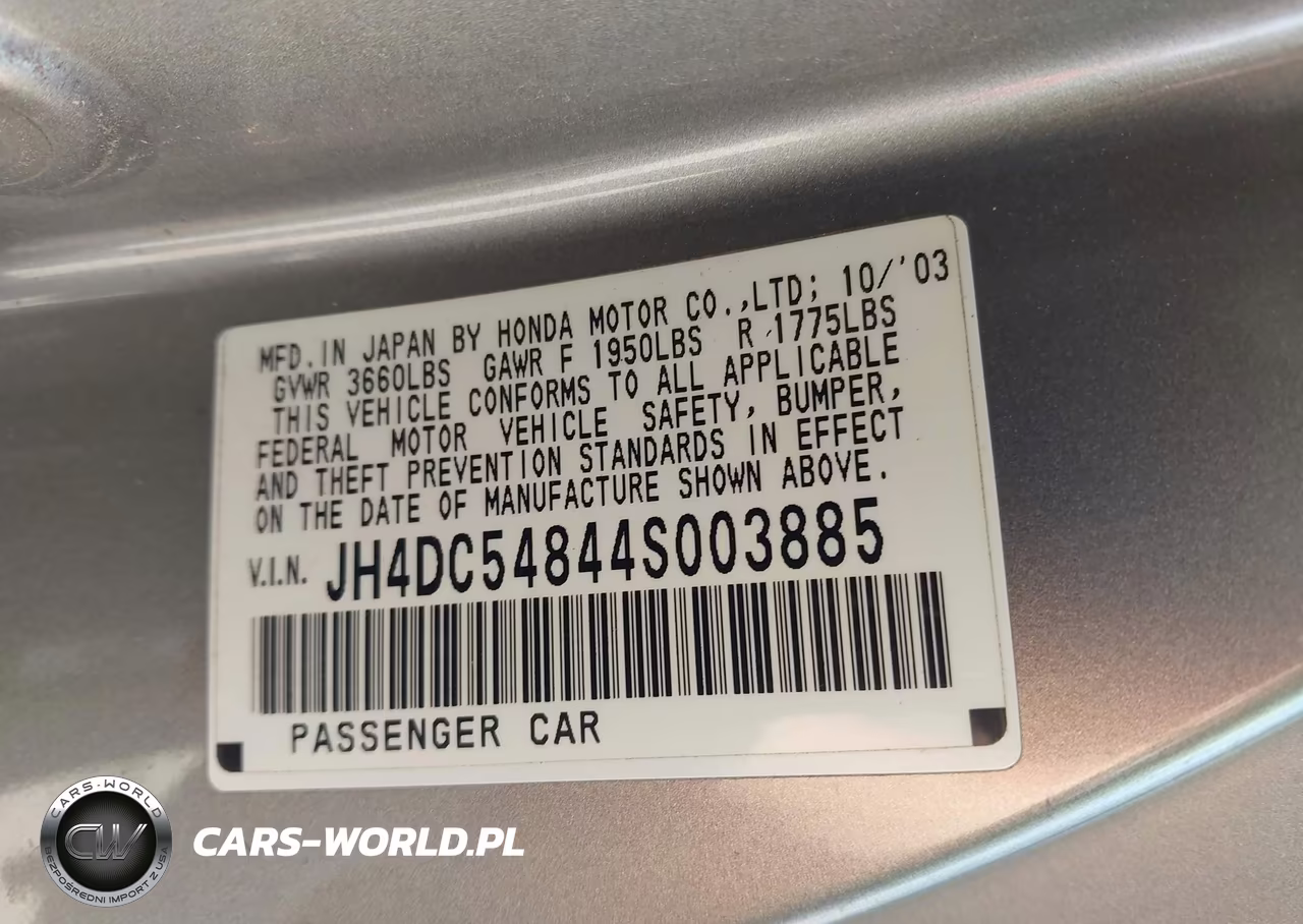 2004 Acura Rsx VIN:JH4DC54844S003885 - 9