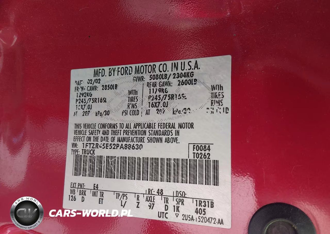 2002 Ford Ranger Edge-Xlt VIN:1FTZR45E52PA88630 - 9