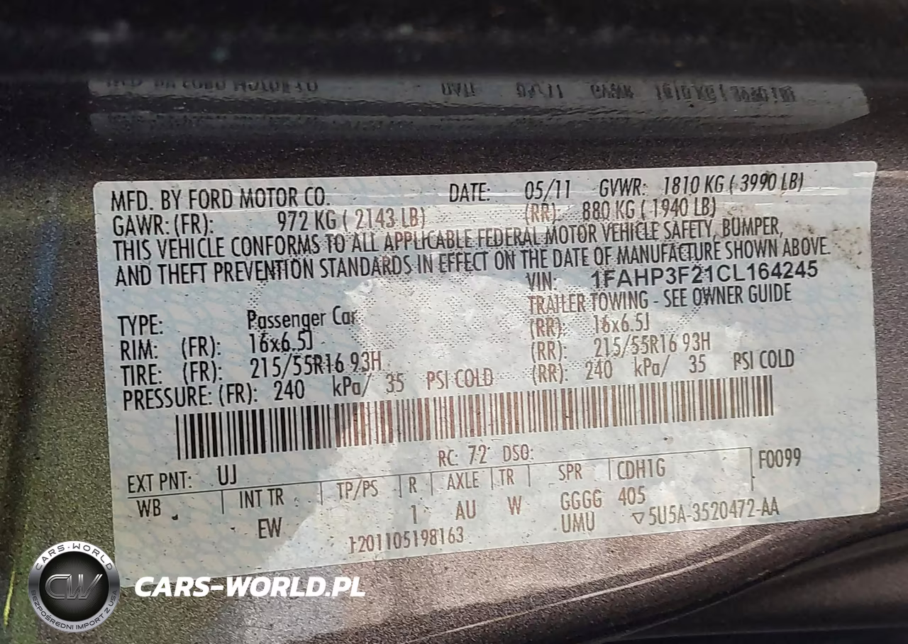 2012 Ford Focus Se VIN:1FAHP3F21CL164245 - 9