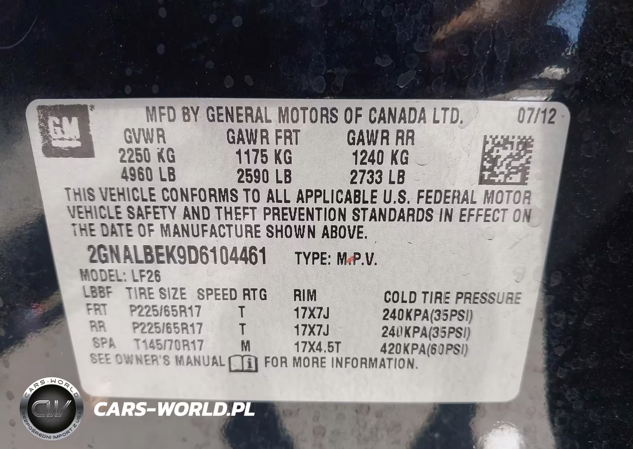 2013 Chevrolet Equinox Ls VIN:2GNALBEK9D6104461 - 9