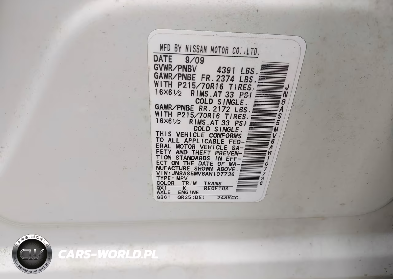 2010 Nissan Rogue S VIN:JN8AS5MV6AW107736 - 9