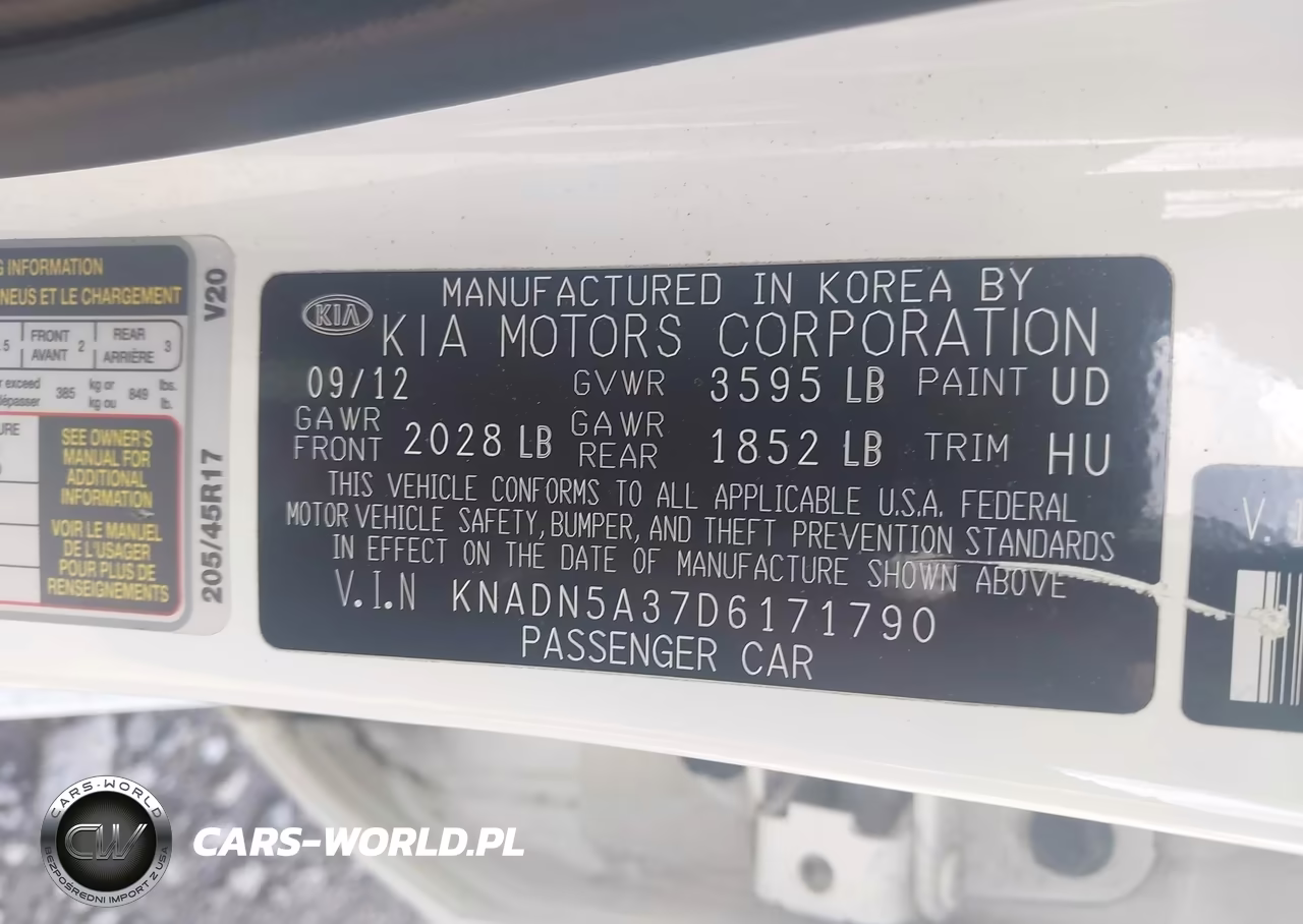 2013 Kia Rio Sx VIN:KNADN5A37D6171790 - 9