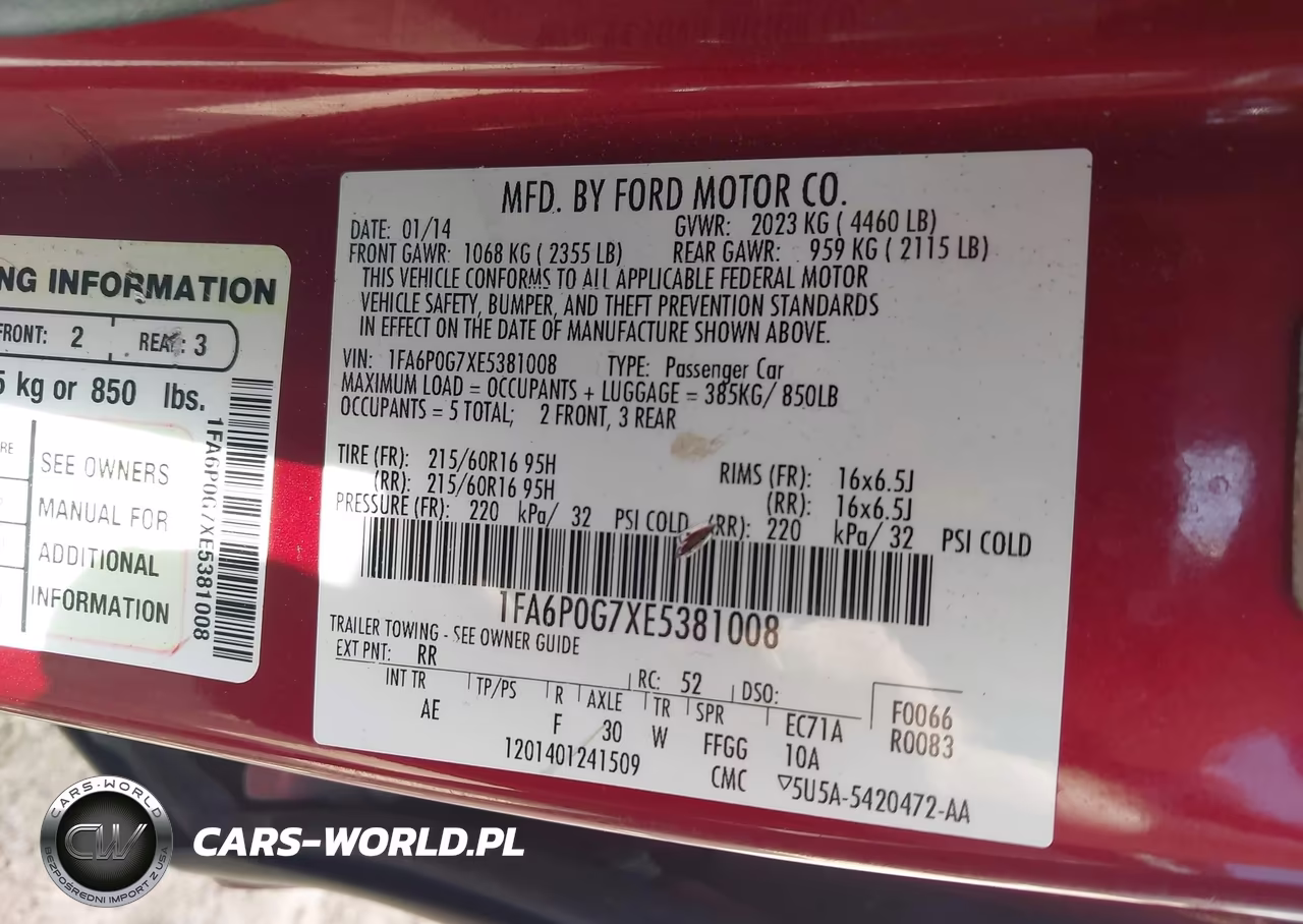 2014 Ford Fusion S VIN:1FA6P0G7XE5381008 - 9