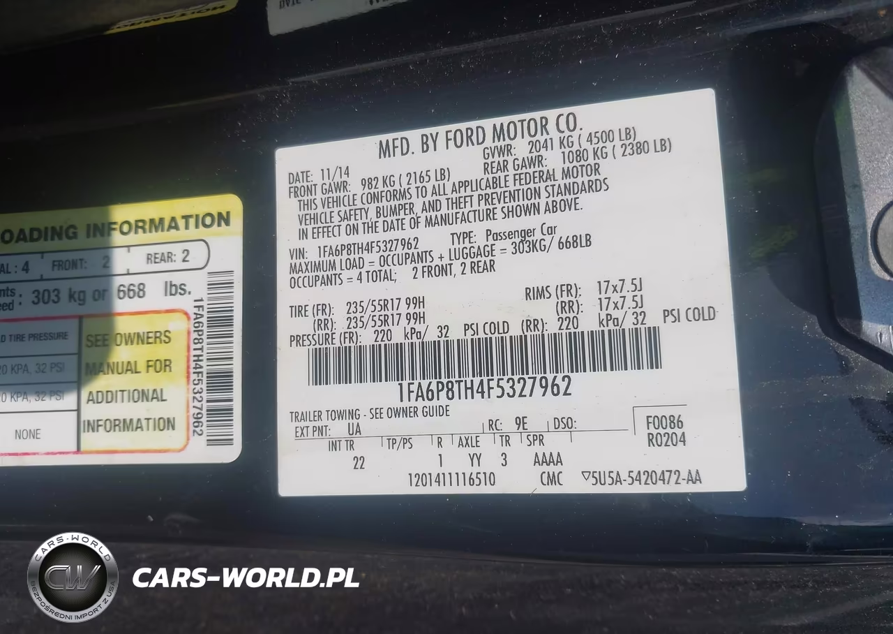 2015 Ford Mustang Ecoboost VIN:1FA6P8TH4F5327962 - 9