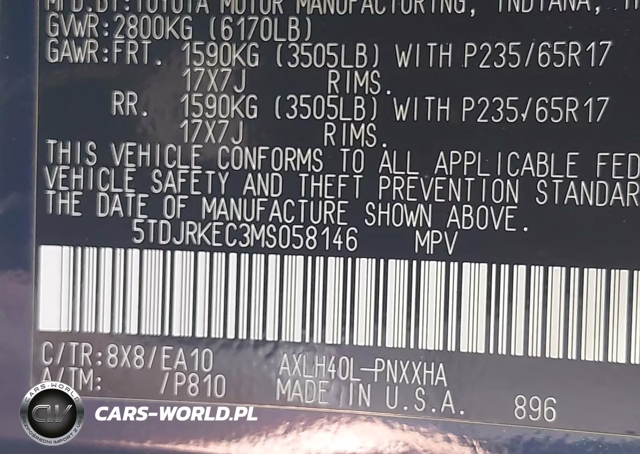 2021 Toyota Sienna Xle VIN:5TDJRKEC3MS058146 - 9
