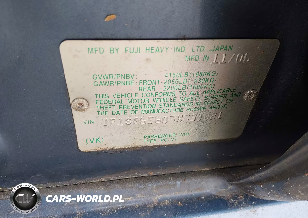 2007 Subaru Forester 2.5X VIN:JF1SG65607H734921 - 9