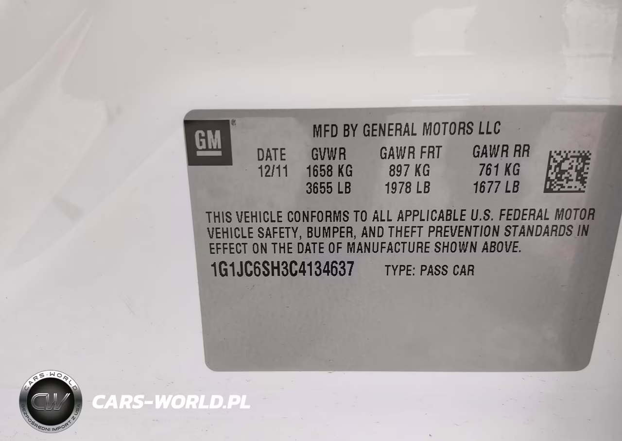 2012 Chevrolet Sonic 2Lt VIN:1G1JC6SH3C4134637 - 9