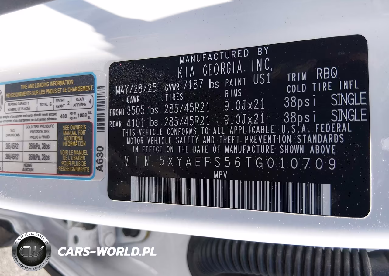 2026 Kia Ev9 Gt-Line VIN:5XYAEFS56TG010709 - 9