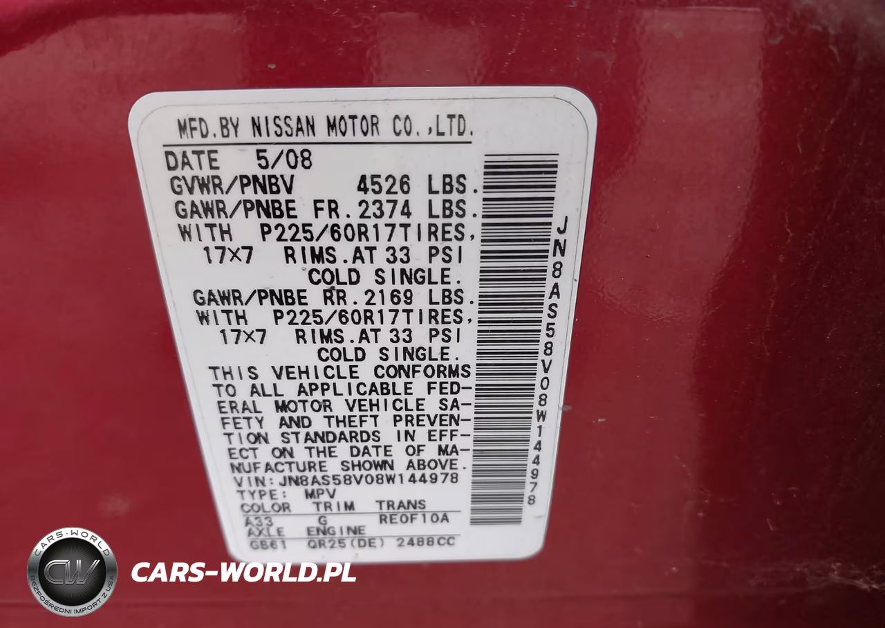 2008 Nissan Rogue VIN:JN8AS58V08W144978 - 9
