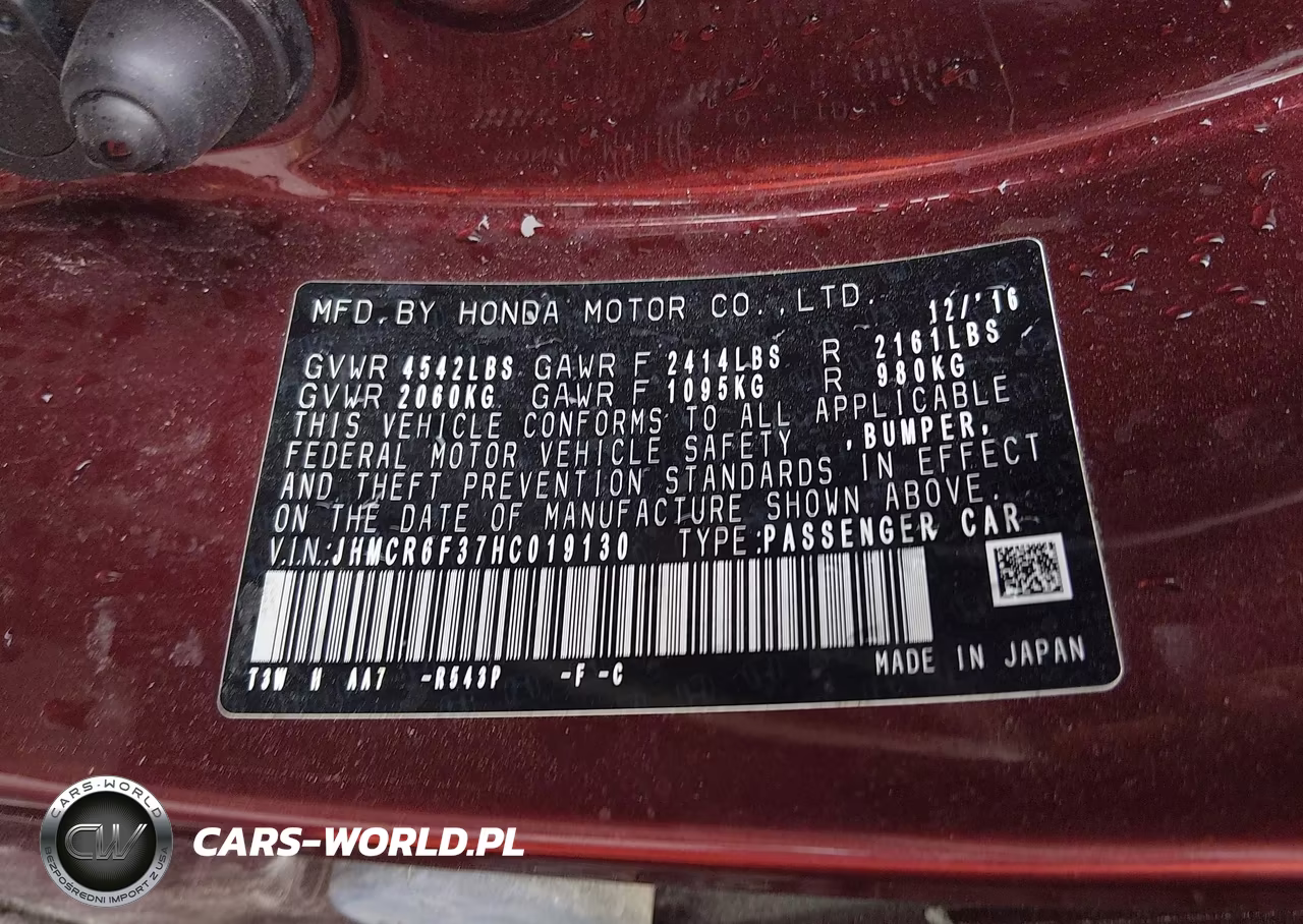 2017 Honda Accord Hybrid VIN:JHMCR6F37HC019130 - 9