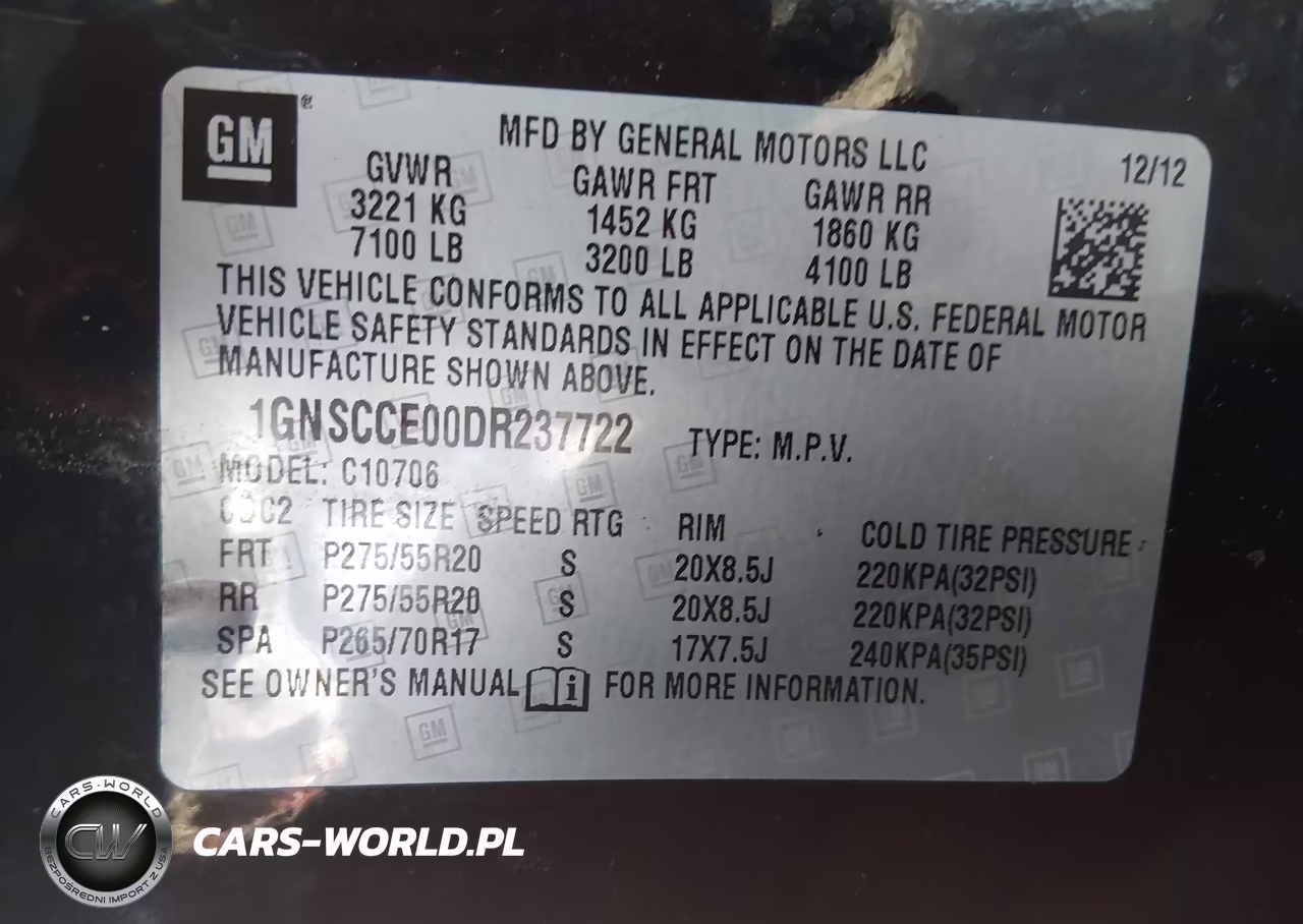 2013 Chevrolet Tahoe Ltz VIN:1GNSCCE00DR237722 - 9